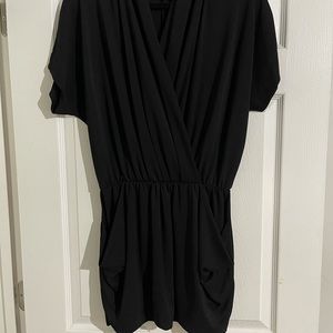 Little black Collared knit dress with pockets Rachel ray size small
